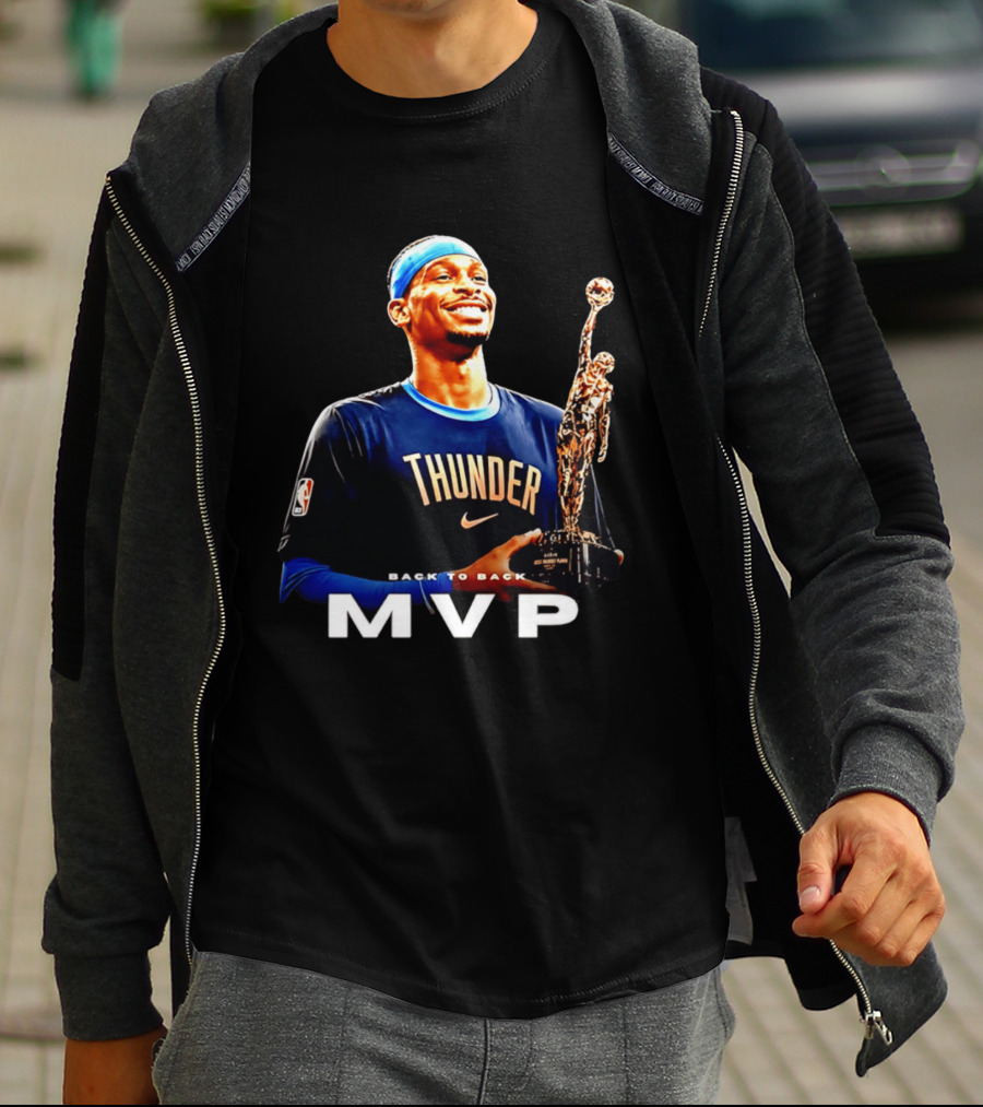 2026 MVP Back 2 Back Shai Gilgeous Alexander OKC Thunder T-Shirt