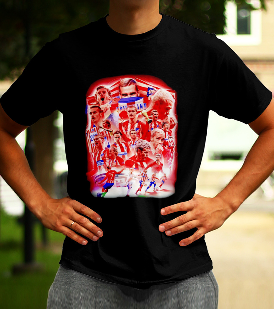 Atlético De Madrid Antoine Griezmann Fan Collage 2026 T-Shirt