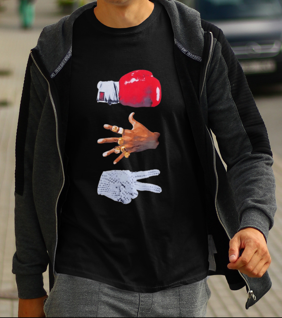 Michael Jordan MJ Jackson Michael Tyson Gloves T-Shirt