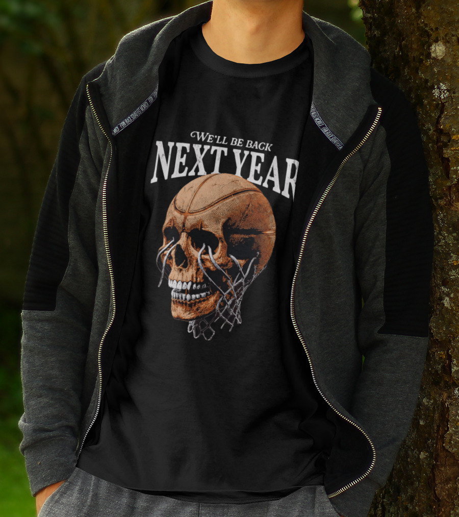 Minnesota Timberwolves Skull We'll Be Back Next Year Basketball Net T-Shirt