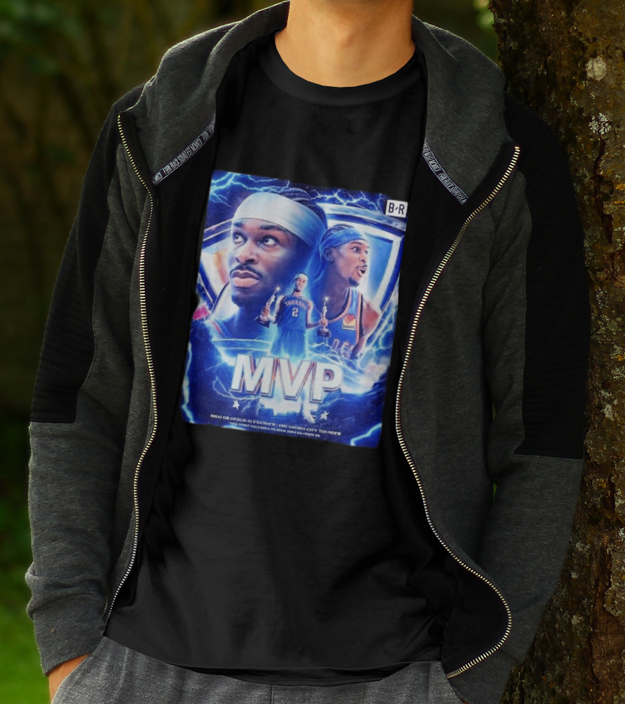 Shai Gilgeous Alexander MVP Thunder 2024 Electrifying Tribute B/R Edition T-Shirt