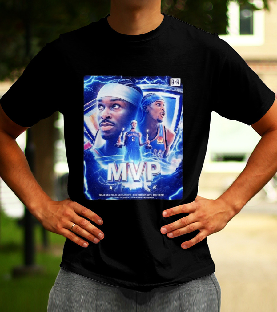 Shai Gilgeous Alexander MVP Thunder 2024 Electrifying Tribute B/R Edition T-Shirt