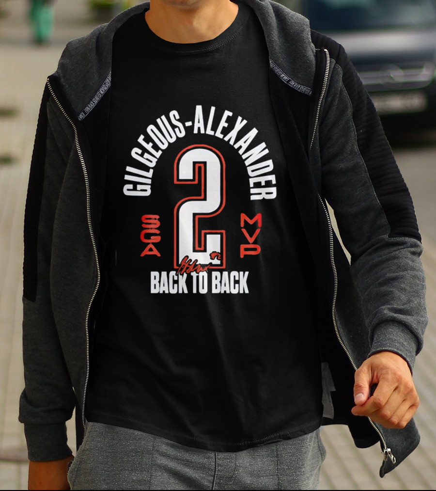 Gilgeous Alexander 2 MVP Back To Back SGA T-Shirt