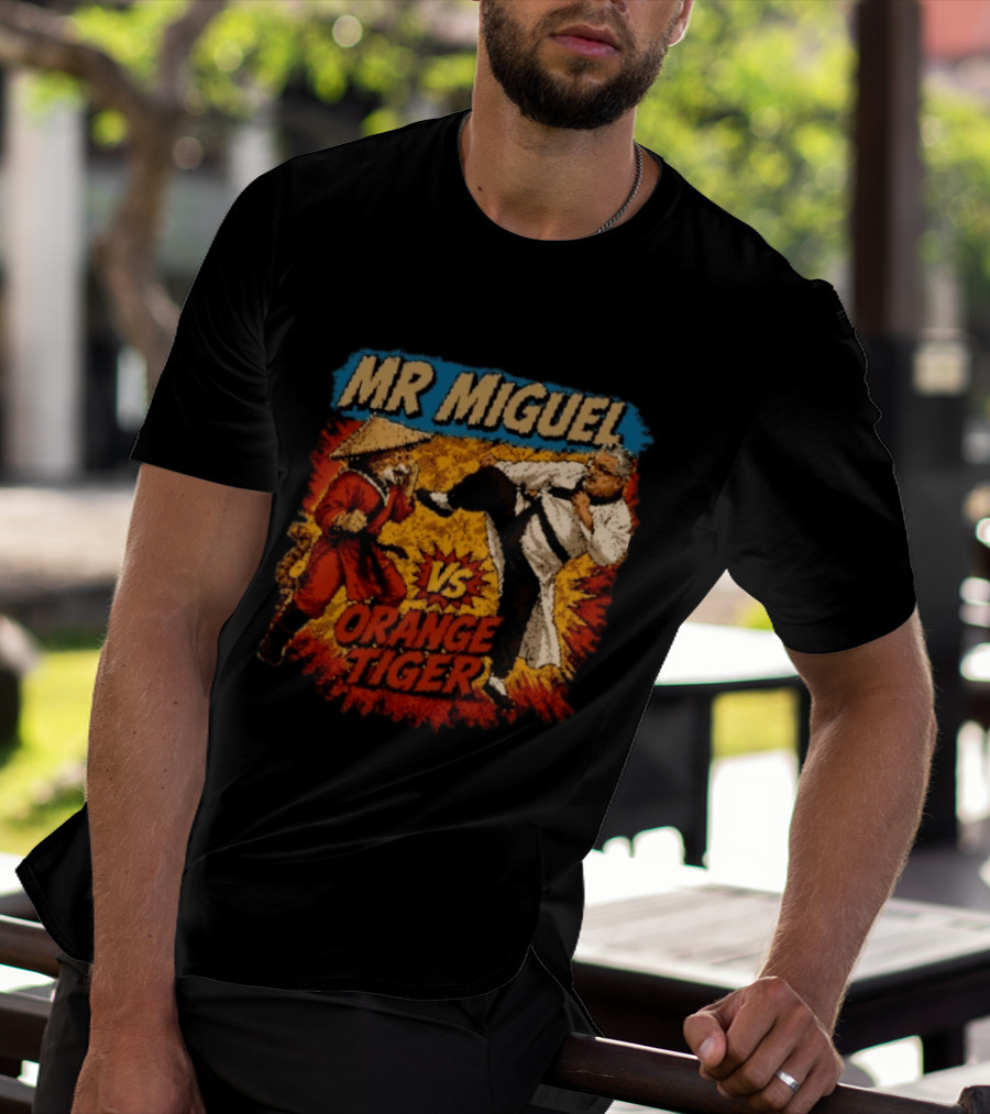 Mr Miguel Vs Orange Tiger Martial Arts Showdown T-Shirt