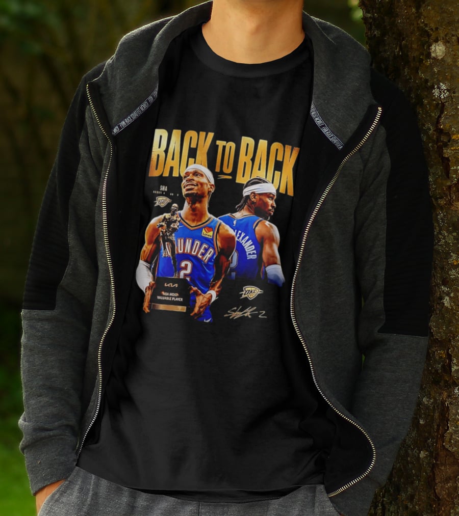 Shai Gilgeous Alexander Back To Back 2026 NBA MVP OKC Thunder SGA 2 T-Shirt