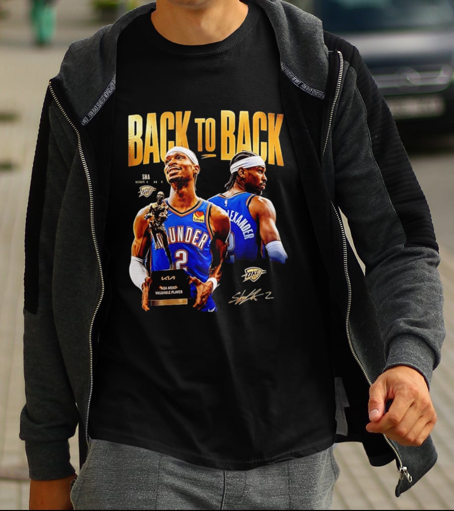 Shai Gilgeous Alexander Back To Back 2026 NBA MVP OKC Thunder SGA 2 T-Shirt