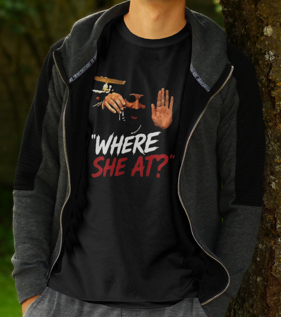 Where She At Drake Burning Bridges Hand Gesture And Chained Necklace T-Shirt