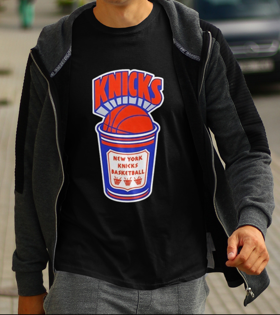 New York Knicks Basketball Orange Cup Knicks T-Shirt