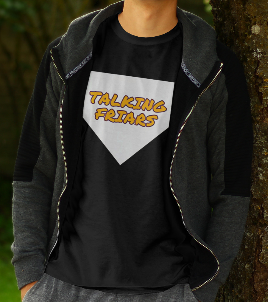 Talking Friars 2026 Baseball Home Plate Marker T-Shirt
