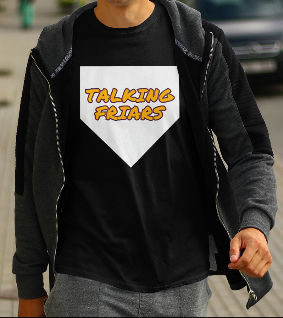 Talking Friars 2026 Baseball Home Plate Marker T-Shirt