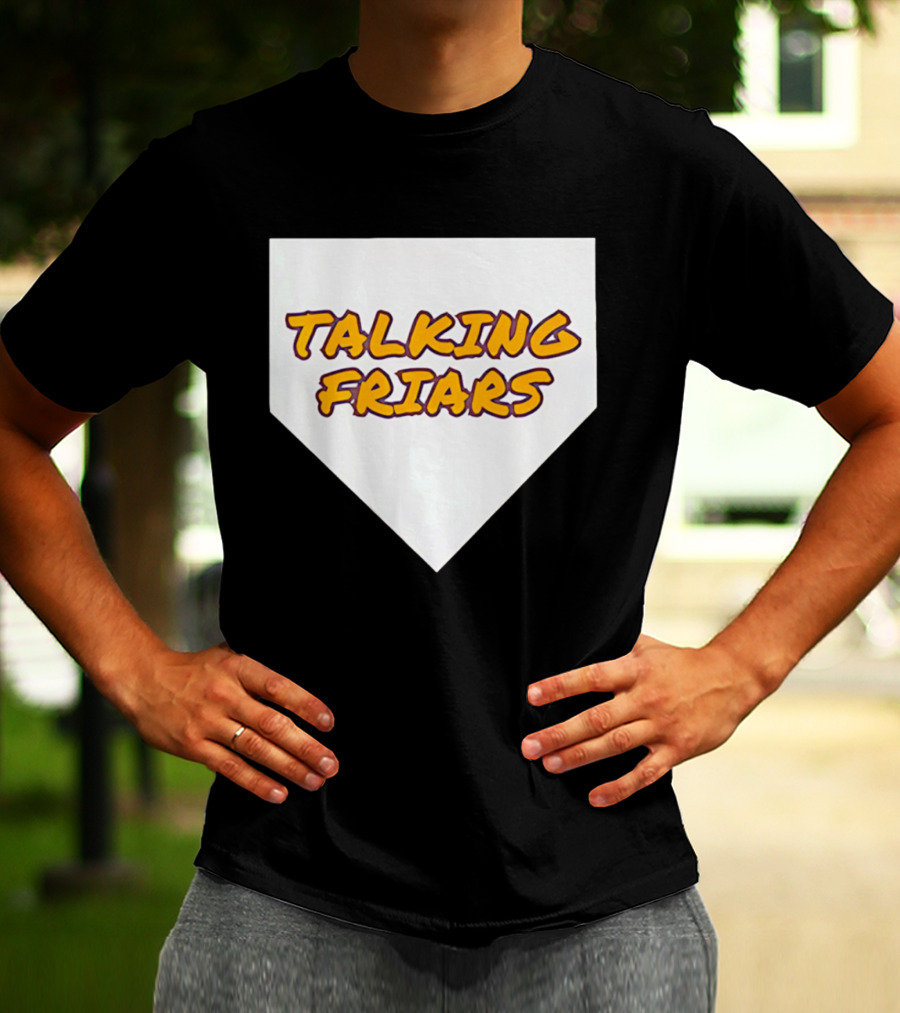 Talking Friars 2026 Baseball Home Plate Marker T-Shirt