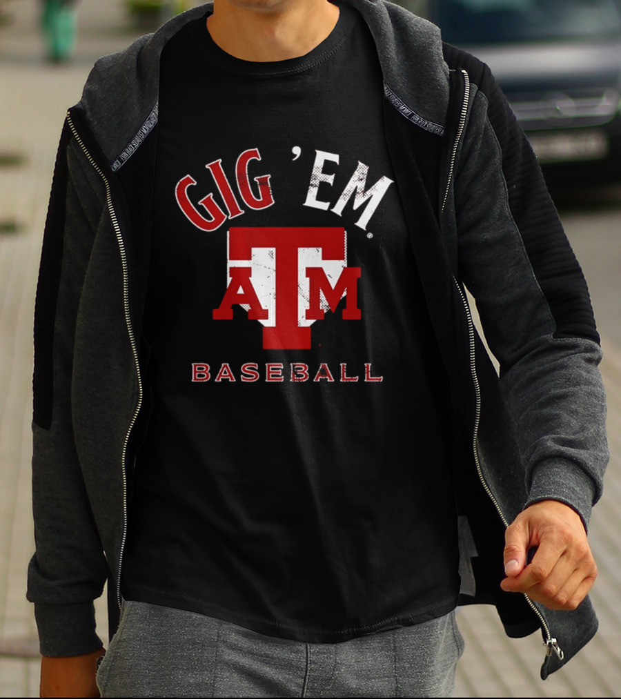 Texas A&M Gig 'Em Baseball Home Plate T-Shirt