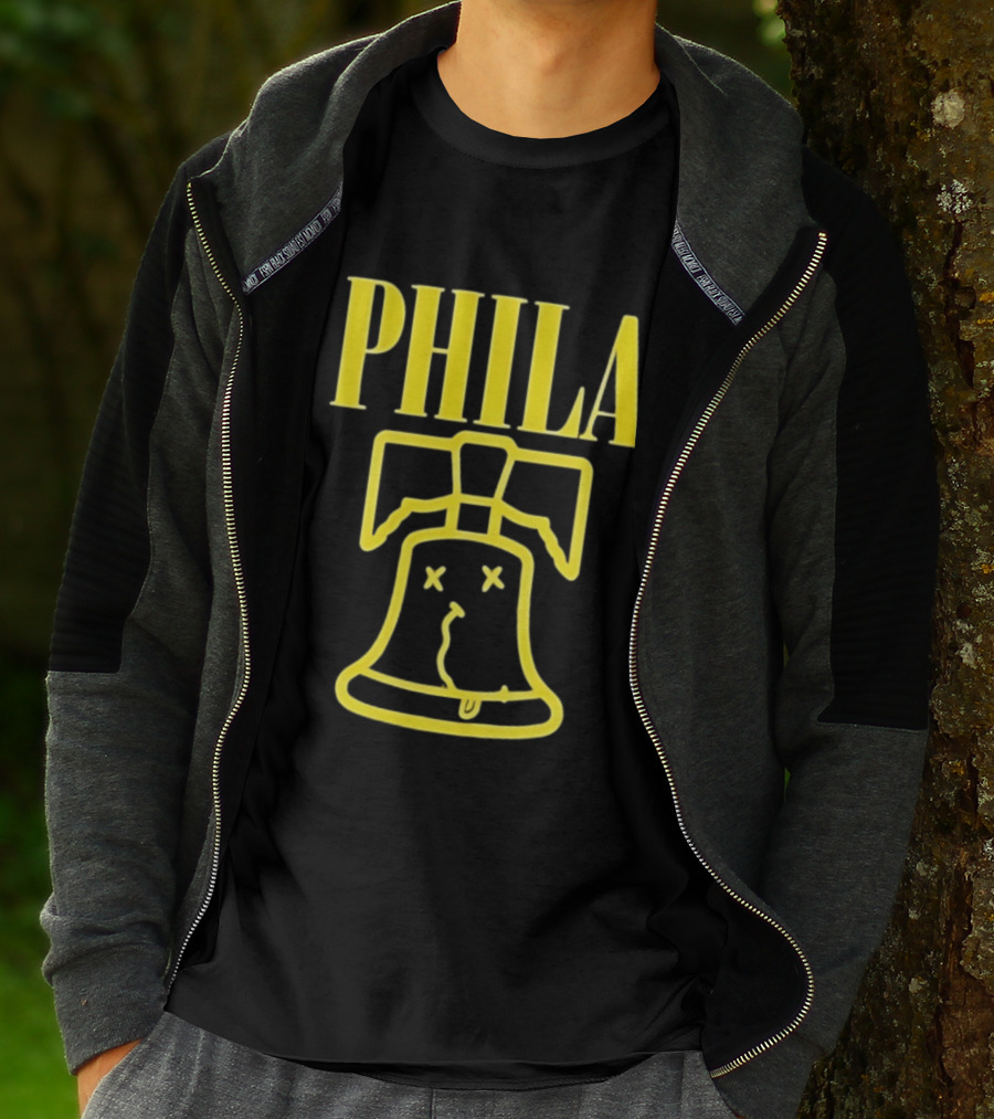 Phila Liberty Bell Icon With Smells Like Philly Spirit T-Shirt