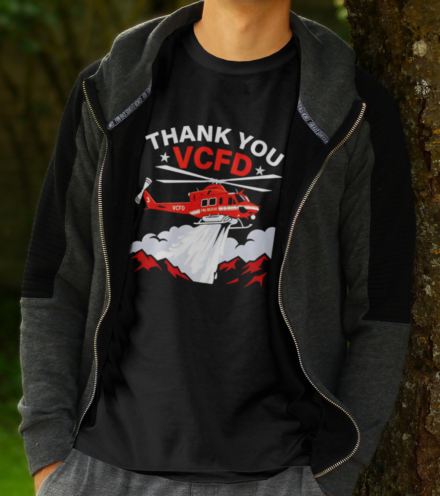 Thank You VCFD Fire Rescue Helicopter Ventura County Support T-Shirt