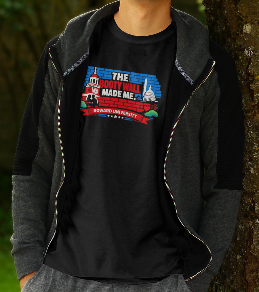 The Booty Wall Made Me Howard University Iconic Campus Monuments Skyline T-Shirt