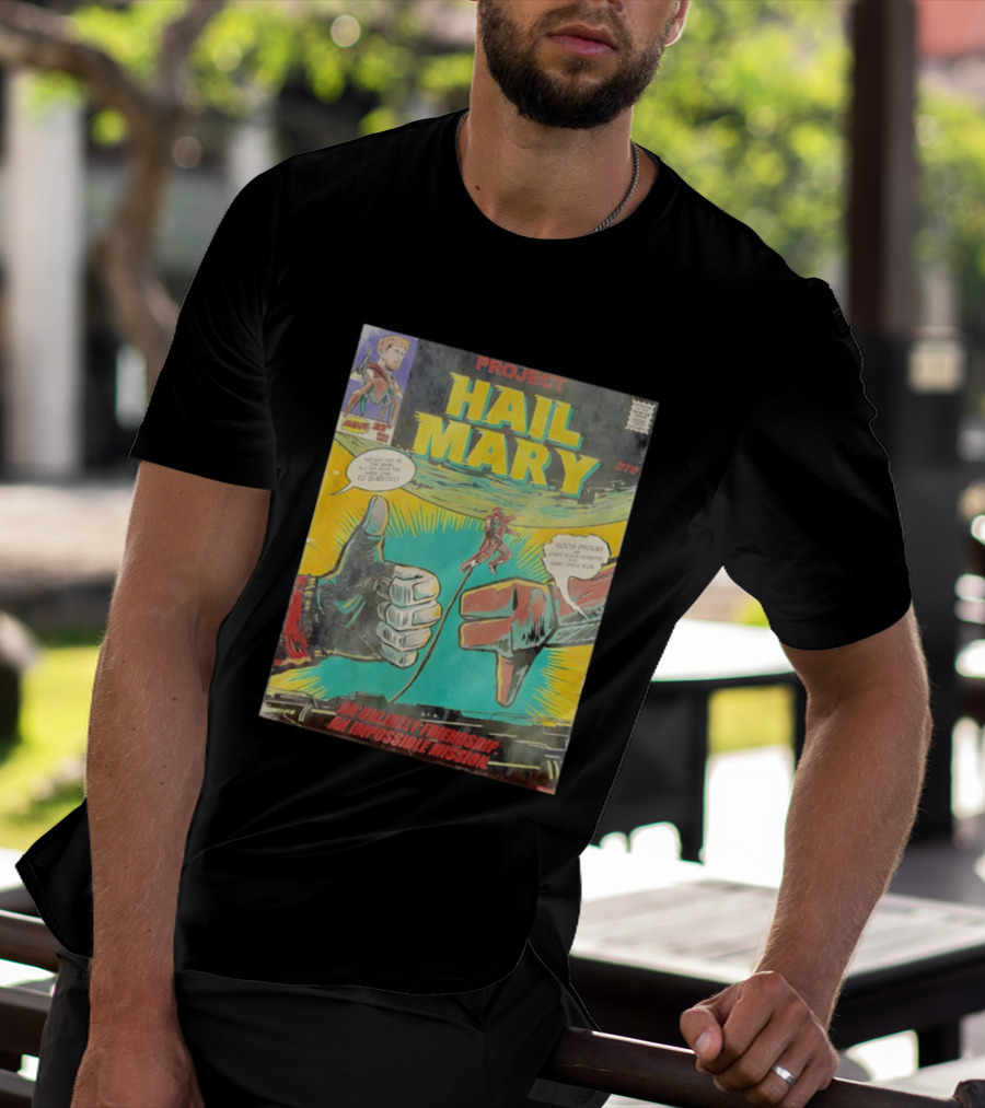 Project Hail Mary Comic Cover An Unlikely Friendship An Impossible Mission T-Shirt
