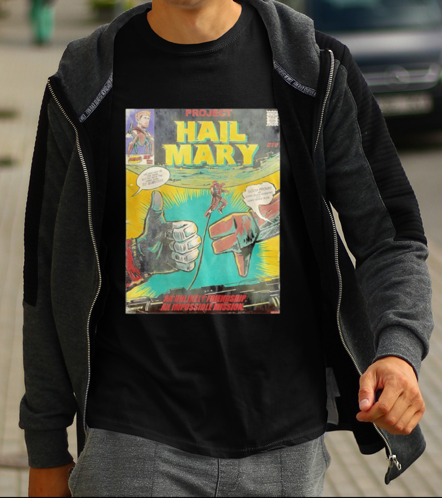 Project Hail Mary Comic Cover An Unlikely Friendship An Impossible Mission T-Shirt