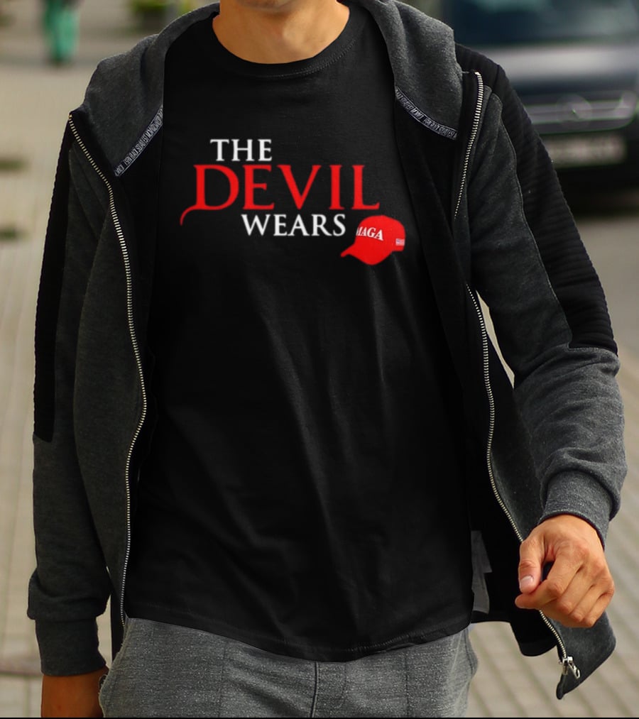 The Devil Wears MAGA Hat Red T-Shirt