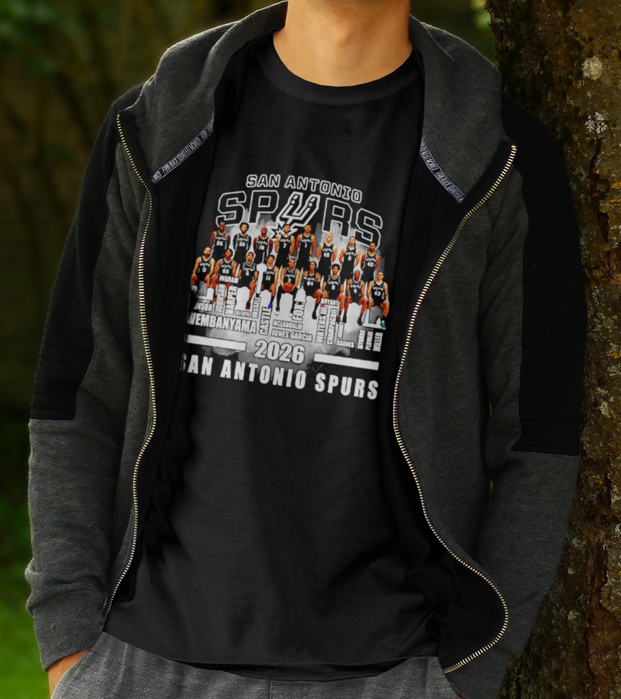 San Antonio Spurs Players 2026 Names Lineup T-Shirt