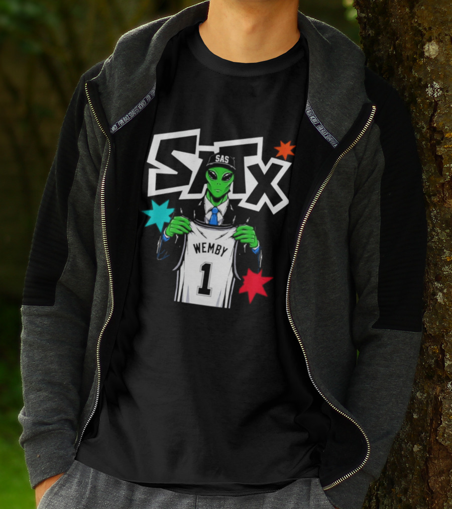 SATX SAS Wemby Alien Holding Wemby 1 Jersey T-Shirt