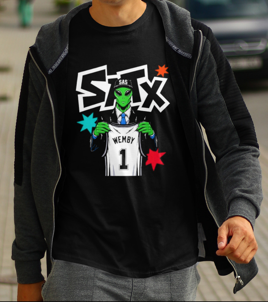 SATX SAS Wemby Alien Holding Wemby 1 Jersey T-Shirt