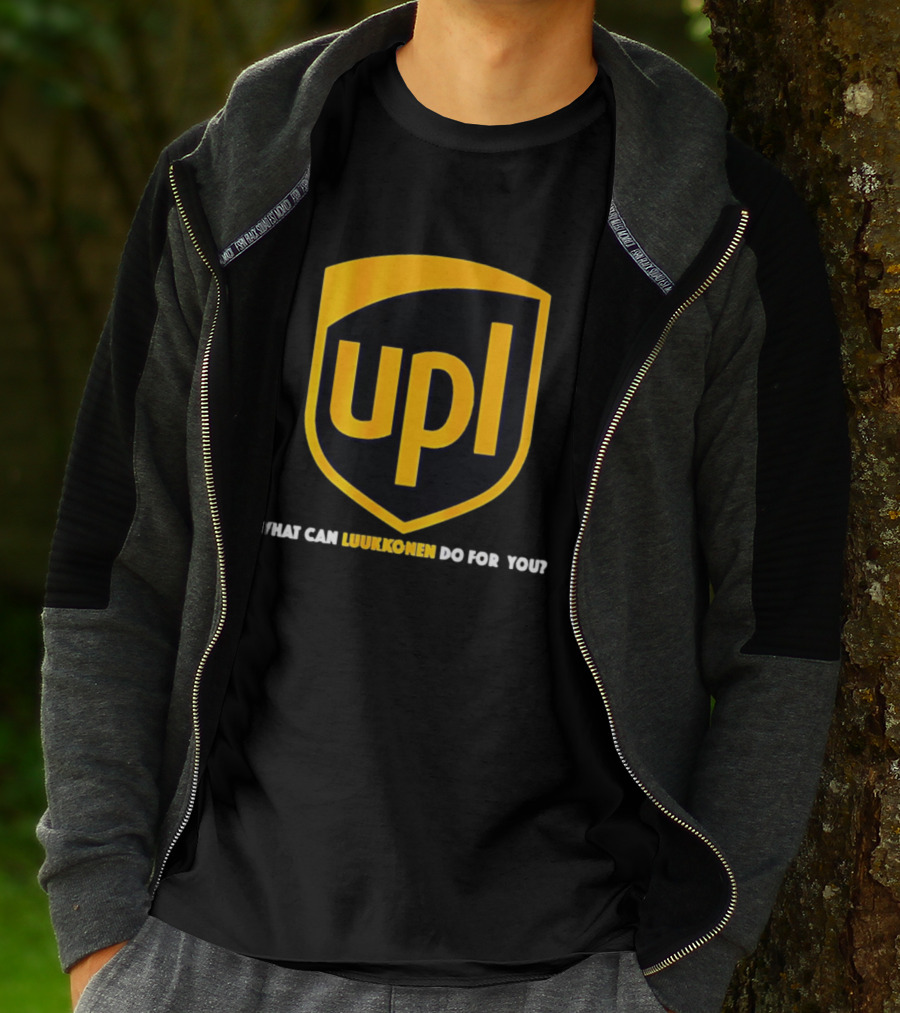 Ukko Pekka Luukkonen UPL What Can Luukkonen Do For You Shield T-Shirt