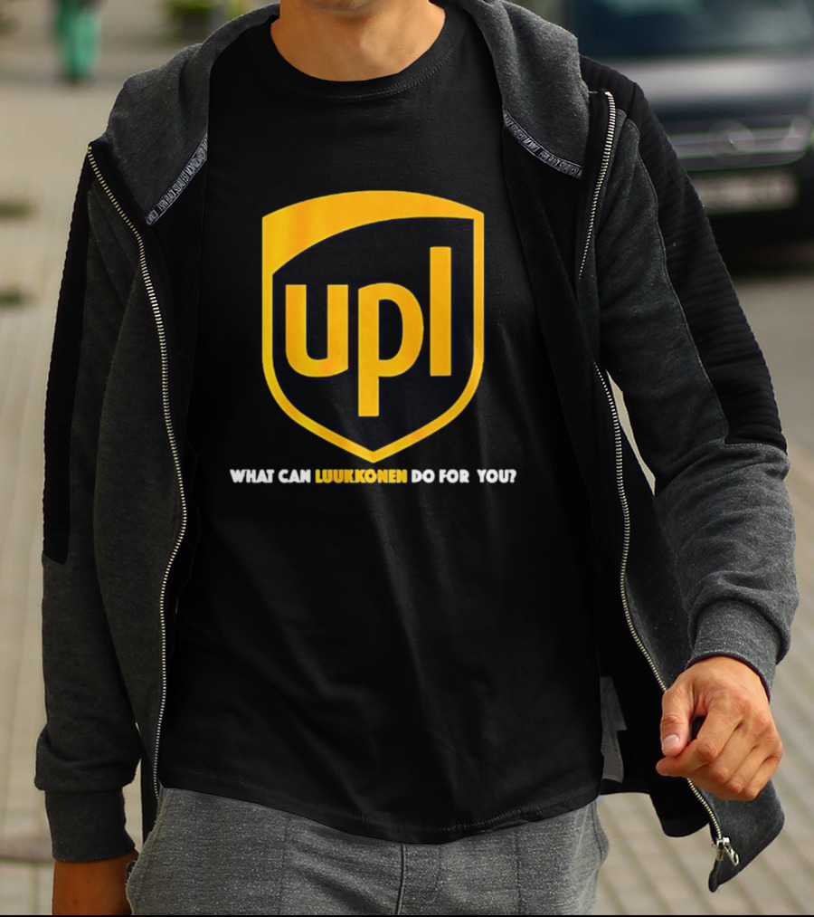 Ukko Pekka Luukkonen UPL What Can Luukkonen Do For You Shield T-Shirt