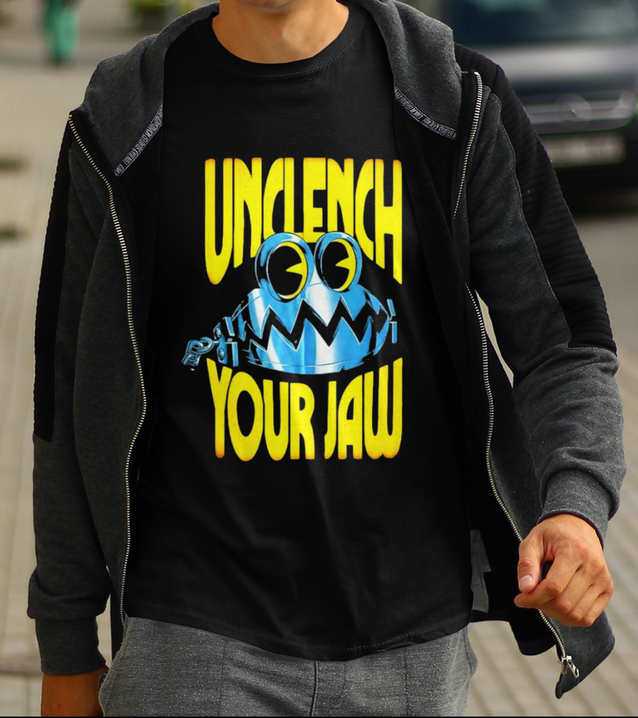 Unclench Your Jaw Blue Metal Trap Cartoon T-Shirt