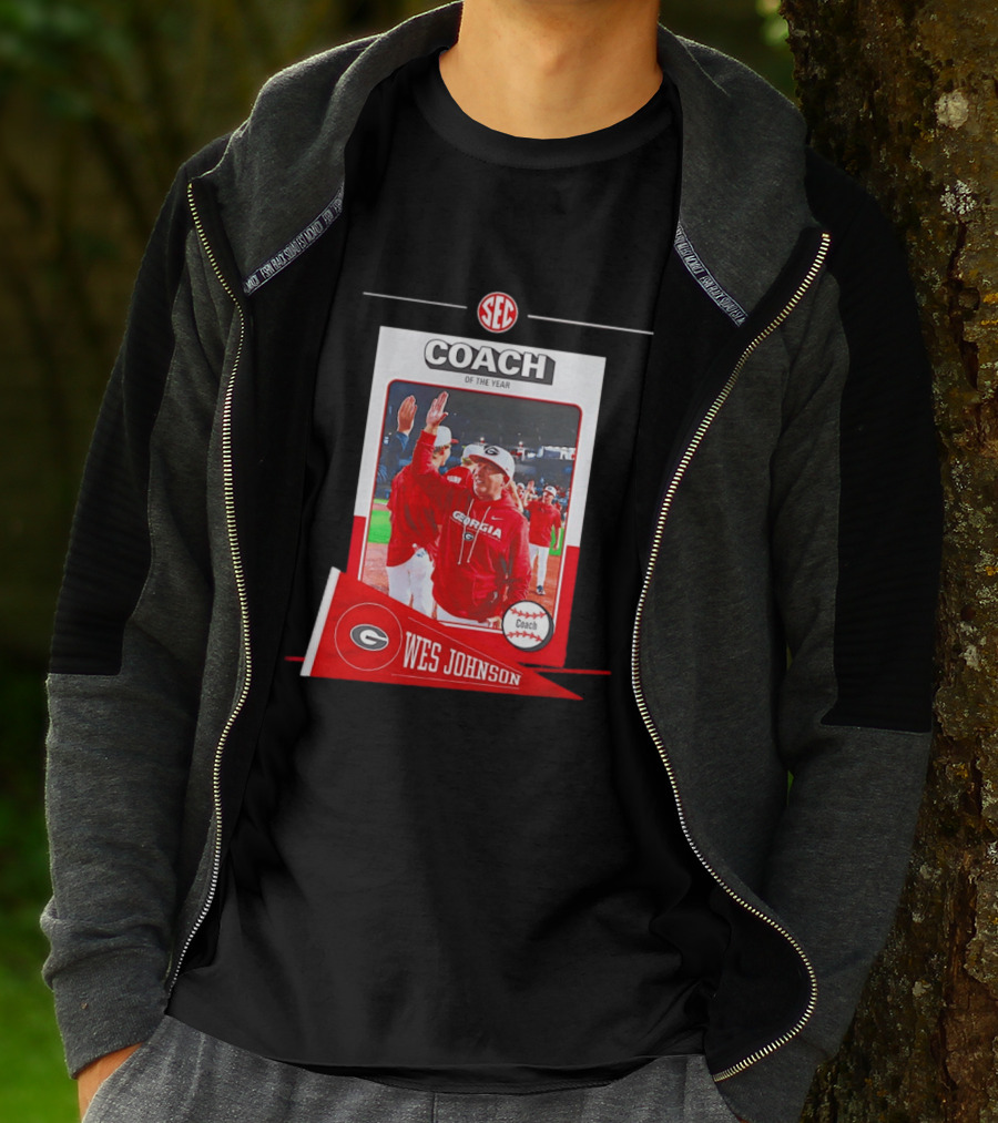 Georgia Bulldogs Wes Johnson SEC Coach Of The Year 2026 T-Shirt