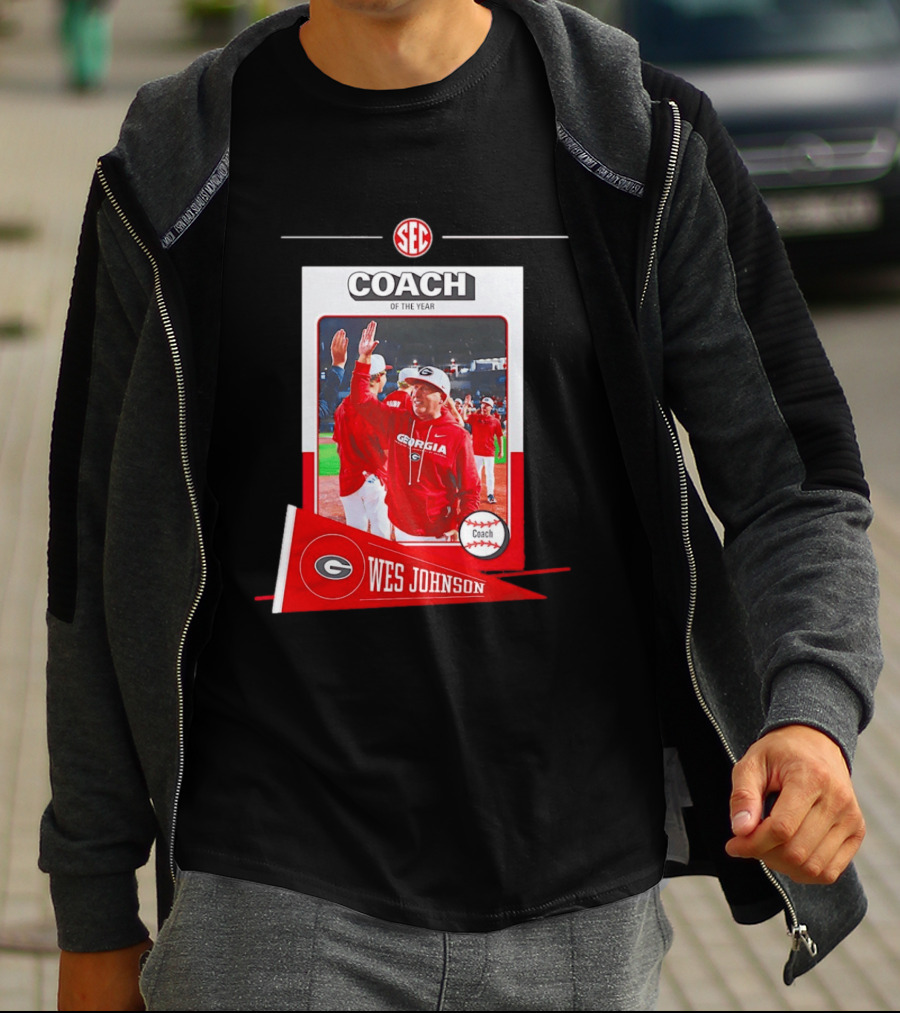 Georgia Bulldogs Wes Johnson SEC Coach Of The Year 2026 T-Shirt