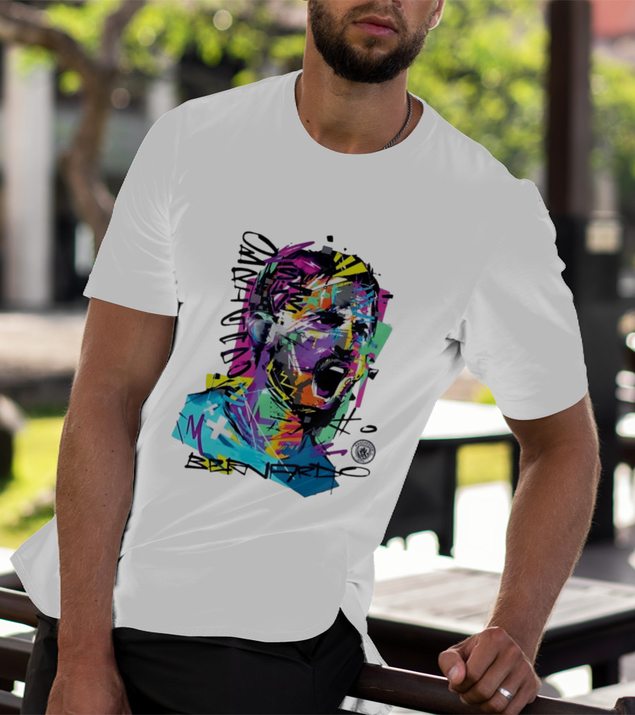 Bernardo Silva Manchester City FC 2026 Dynamic Paint Explosion T-Shirt