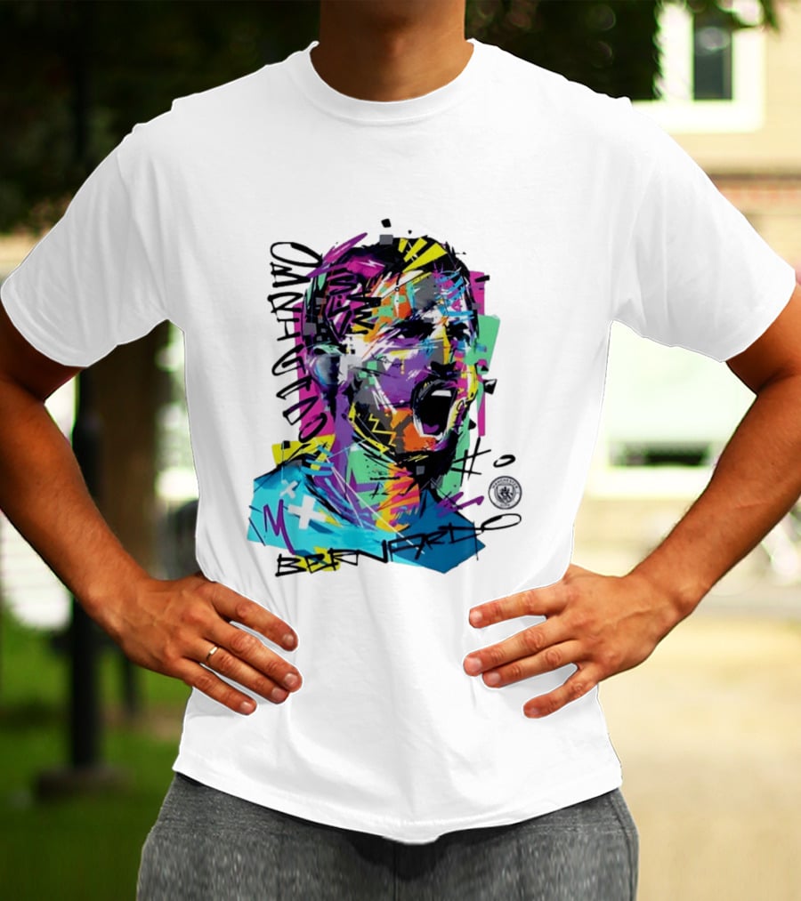 Bernardo Silva Manchester City FC 2026 Dynamic Paint Explosion T-Shirt