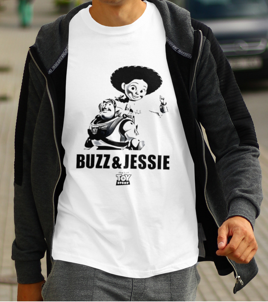 Buzz Lightyear Jessie Toy Story Disney Cartoon Characters T-Shirt