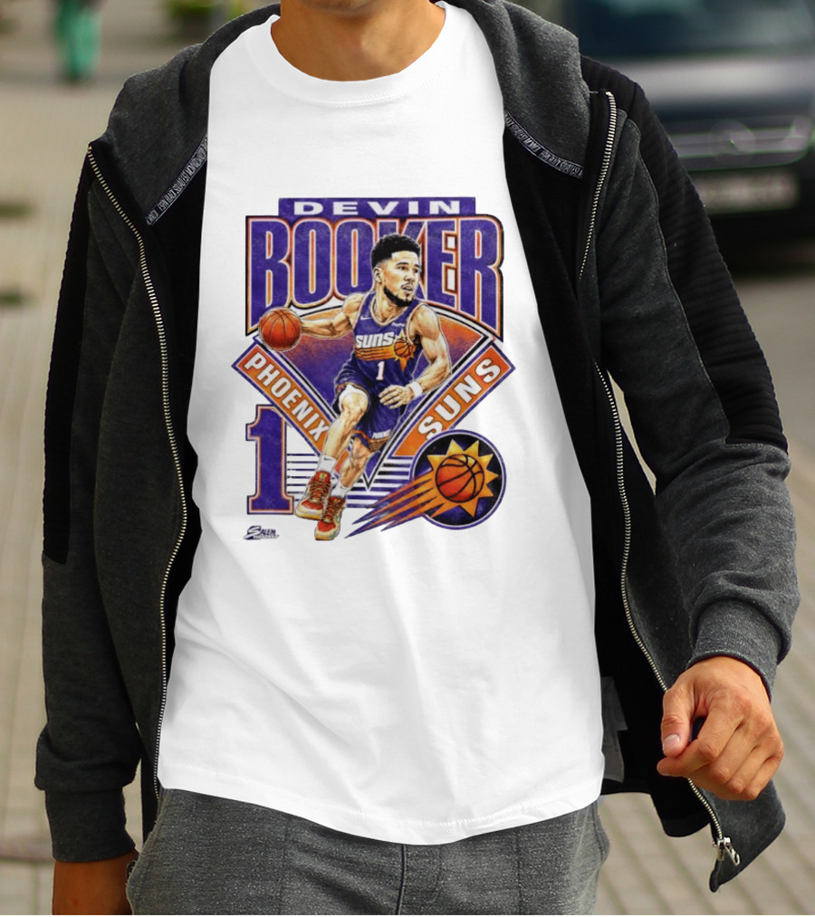 Devin Booker Phoenix Suns Basketball Number 1 Jersey T-Shirt