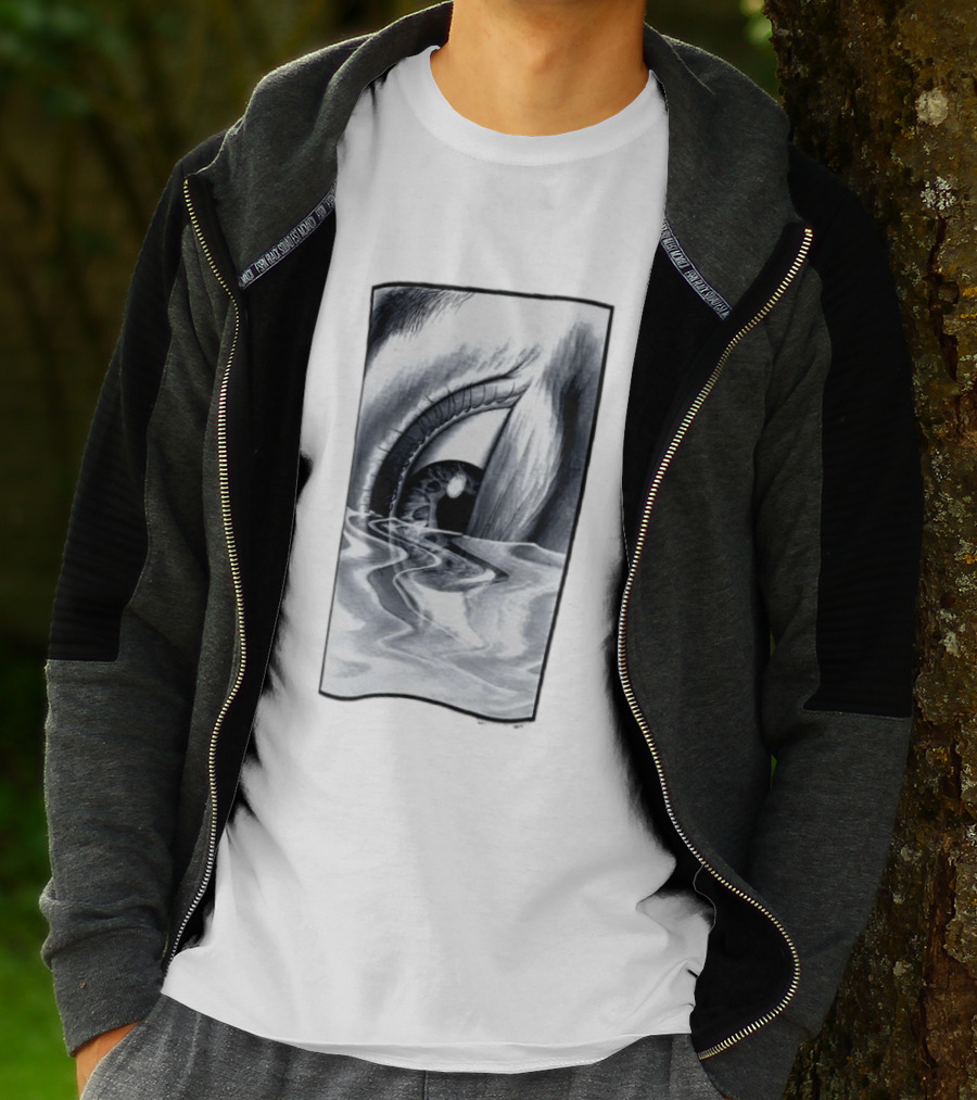 Drowning Eye 1997 Monochrome Reflection Water Ripple T-Shirt