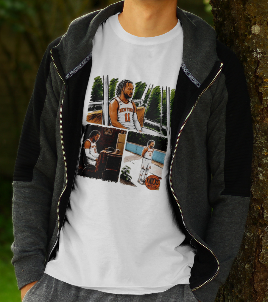 Jalen Brunson New York Knicks NBA Mexico Waiting For The Next Victim Meme T-Shirt