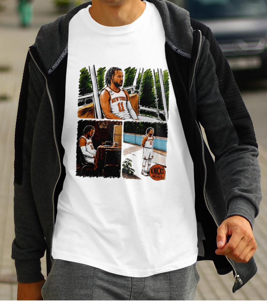 Jalen Brunson New York Knicks NBA Mexico Waiting For The Next Victim Meme T-Shirt
