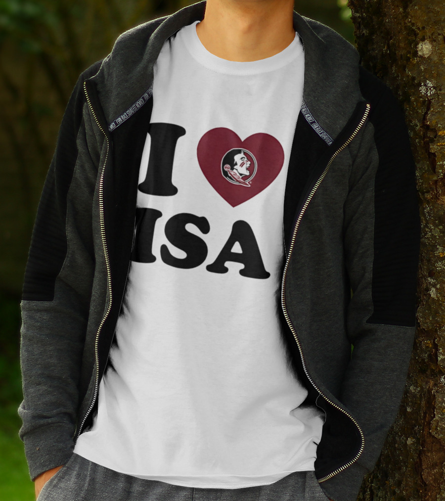 I Love Florida State Seminoles Heart ISA T-Shirt