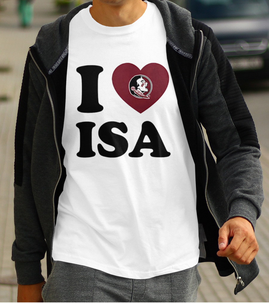 I Love Florida State Seminoles Heart ISA T-Shirt