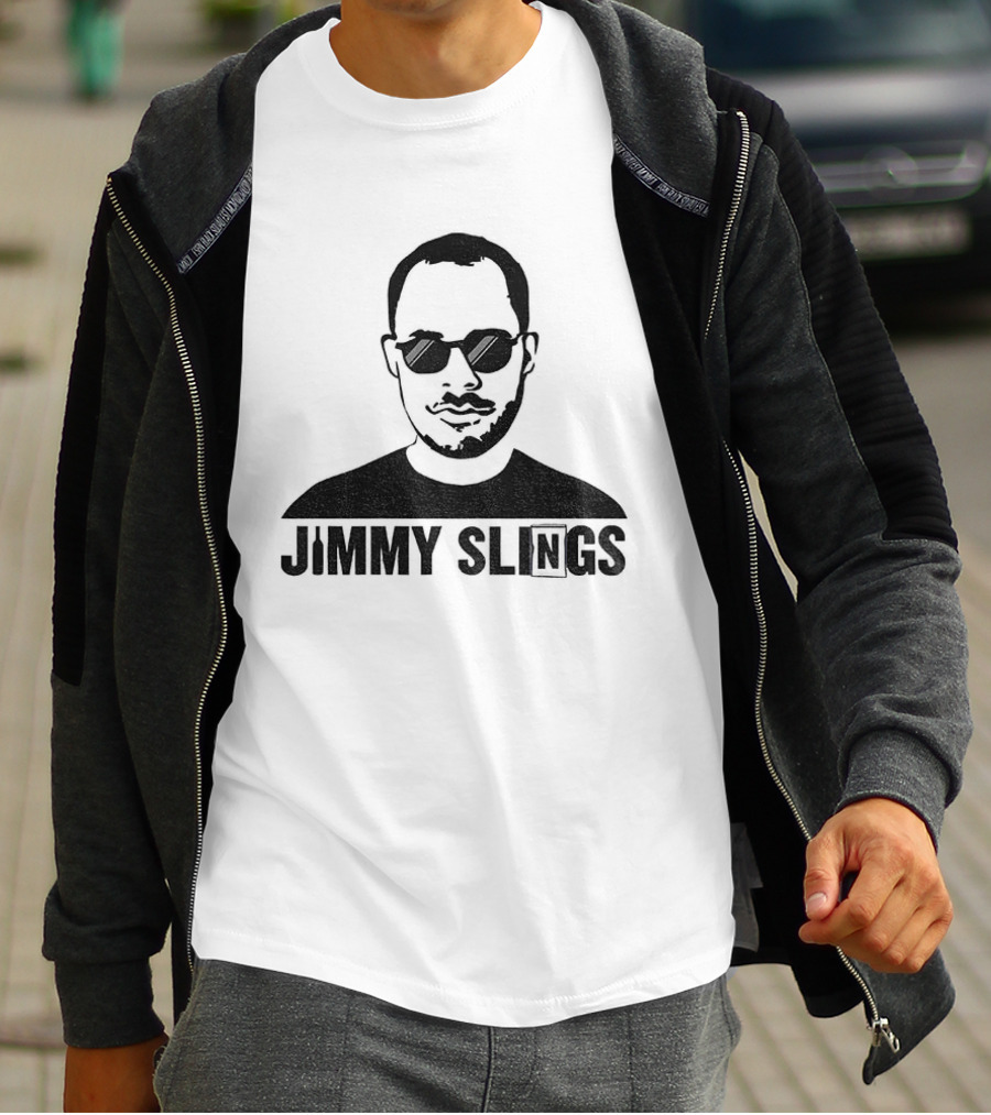 Jimmy Slings Sketch Portrait With Sunglasses T-Shirt