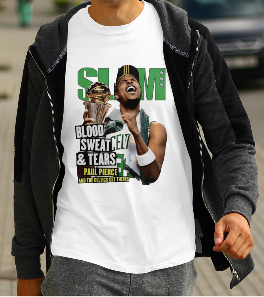 Paul Pierce SLAM Blood Sweat & Tears Celtics Champions T-Shirt