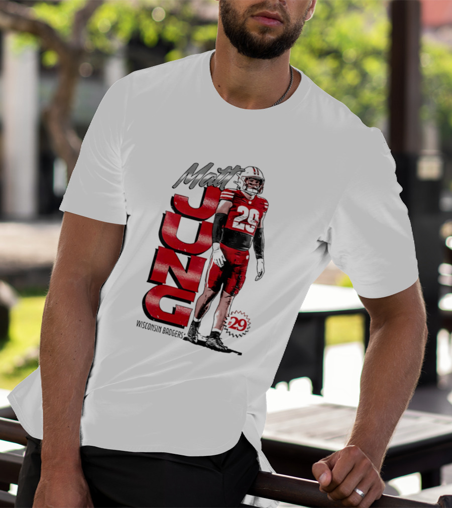 Matt Jung Wisconsin Badgers Football NCAA 29 T-Shirt