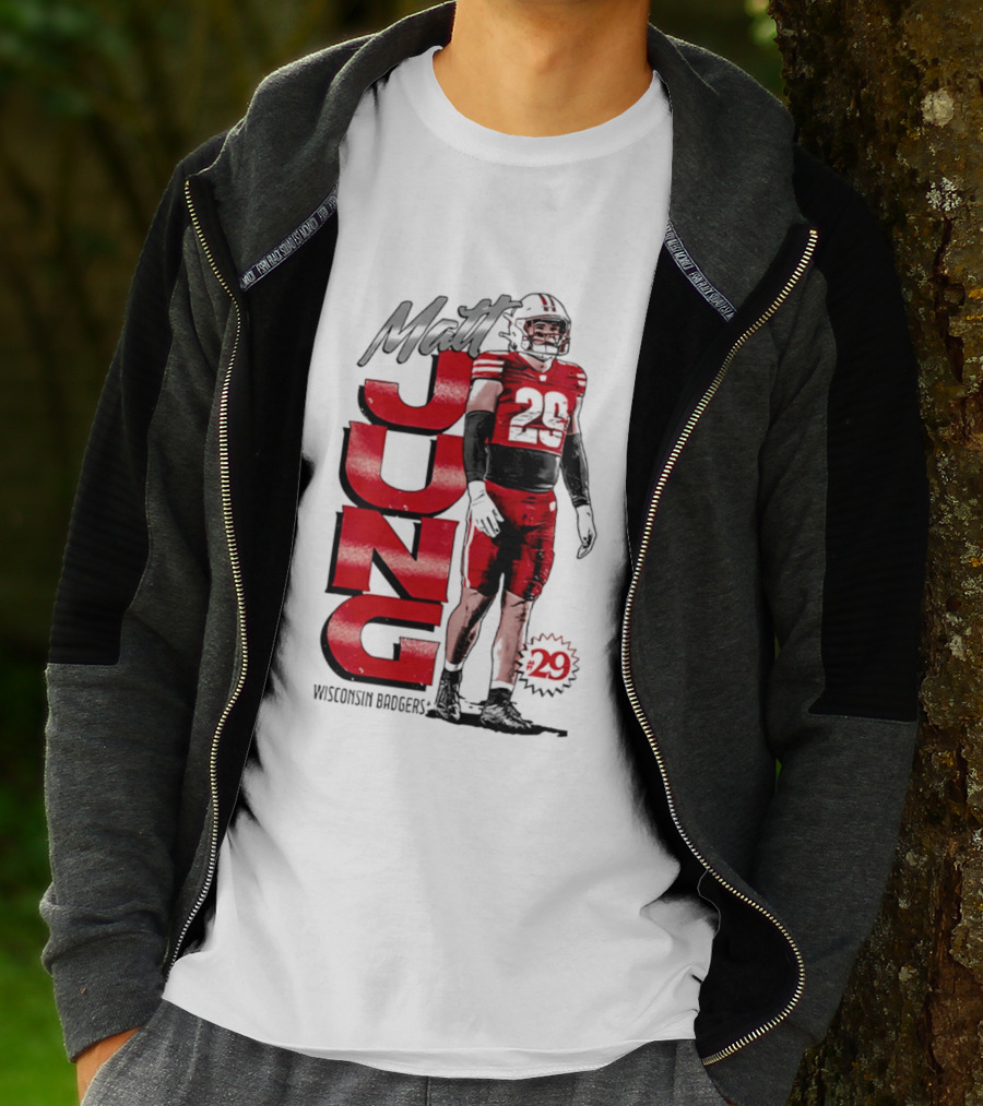 Matt Jung Wisconsin Badgers Football NCAA 29 T-Shirt