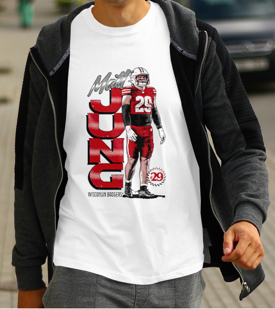 Matt Jung Wisconsin Badgers Football NCAA 29 T-Shirt