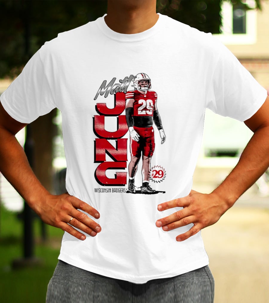 Matt Jung Wisconsin Badgers Football NCAA 29 T-Shirt