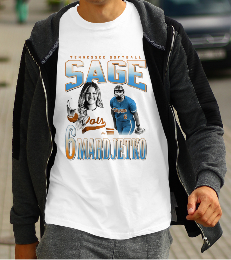 Tennessee Softball Sage Mardjetko 6 Lady Vols T-Shirt