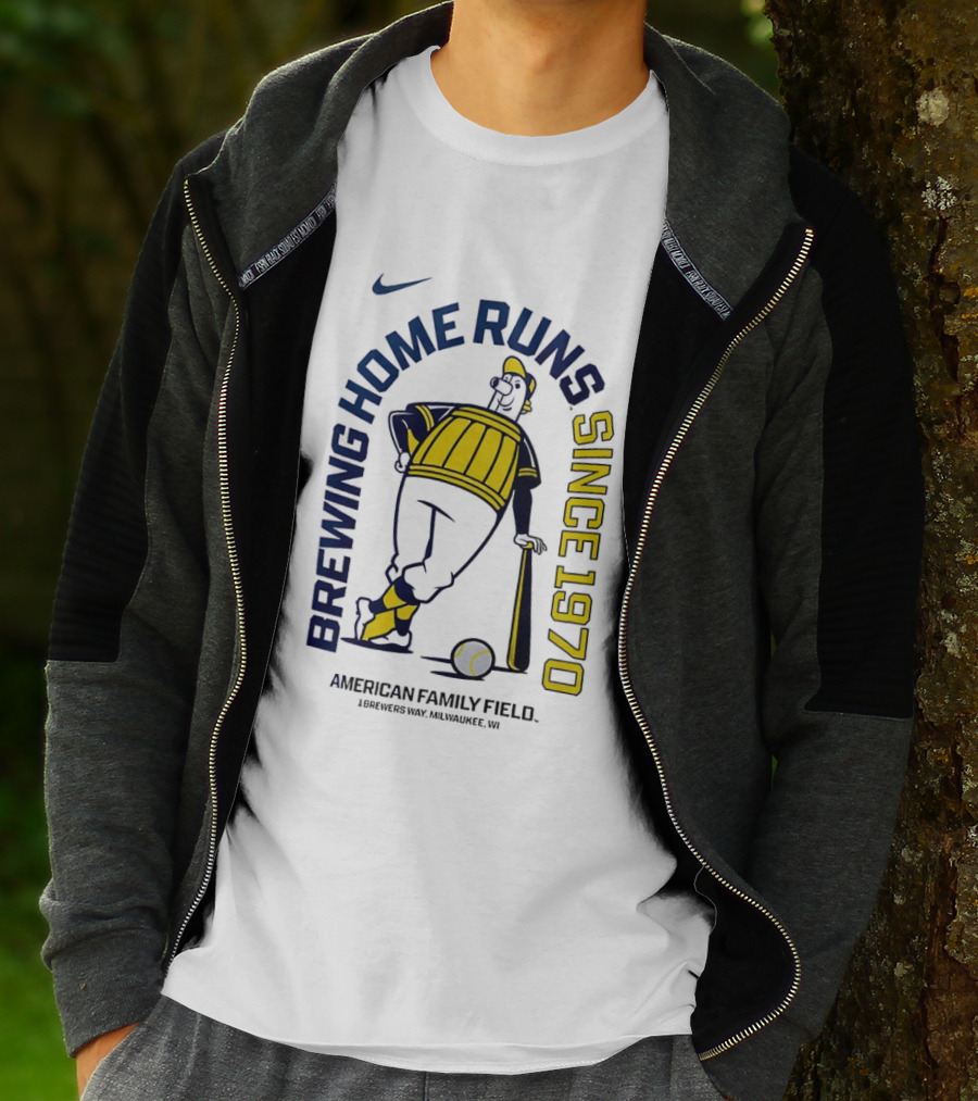 Nike Brewing Home Runs Since 1970 American Family Field Milwaukee Brewers T-Shirt