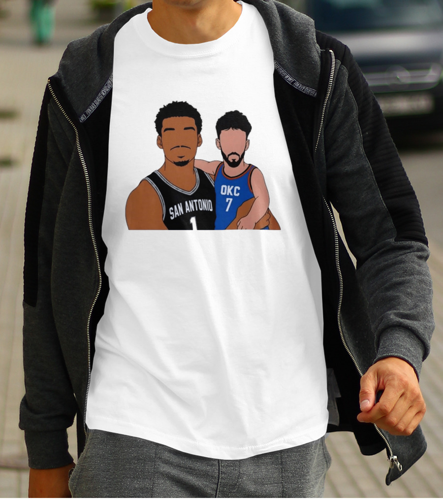 San Antonio Victor Wembanyama OKC Chet Holmgren Basketball T-Shirt
