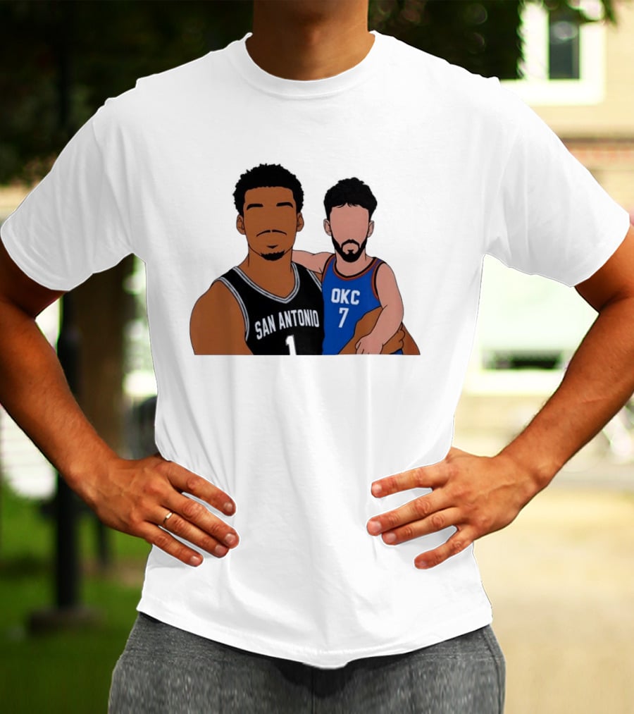 San Antonio Victor Wembanyama OKC Chet Holmgren Basketball T-Shirt
