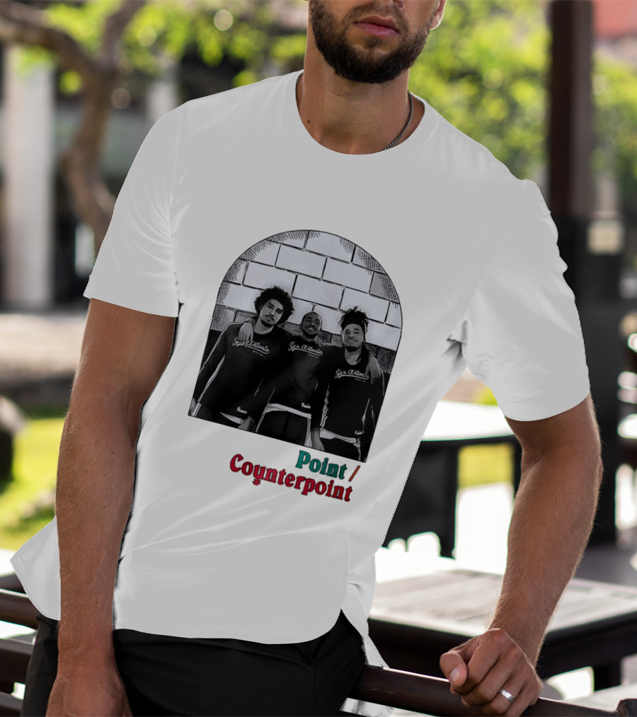 San Antonio Spurs Basketball Player Trio Point Counterpoint T-Shirt